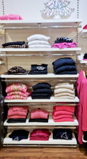 Modewinterfarben blau und pink