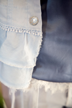 Damen Shirt mit Makramee-Applikationen