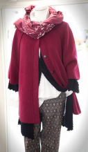 Wintertrend 2017 Lagenlook in schwarz-rot