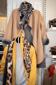 Leopardenprint Schals zu Damenmäntel