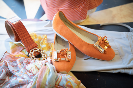 Bequeme Damenslipper orange